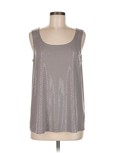 Pre-owned Susan Graver Sleeveless Blouse In Gray
