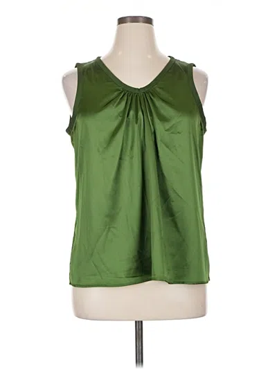 Pre-owned Susan Graver Sleeveless Blouse In Green