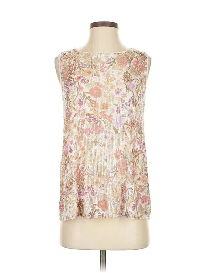 Pre-owned Susan Graver Sleeveless Blouse In Pink