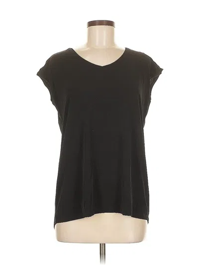 Pre-owned Susan Graver Sleeveless T-shirt In Black