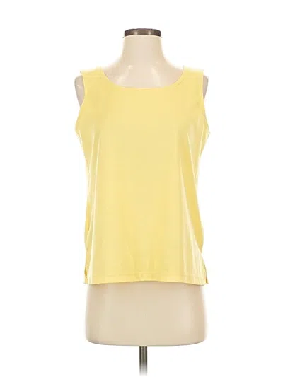 Pre-owned Susan Graver Sleeveless T-shirt In Yellow