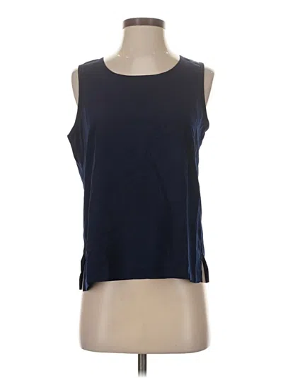 Pre-owned Susan Graver Sleeveless Top Blue Boatneck Tops