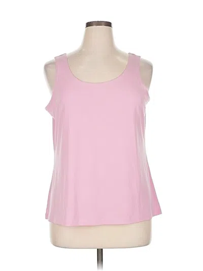 Pre-owned Susan Graver Sleeveless Top Pink Sweetheart Neckline Tops