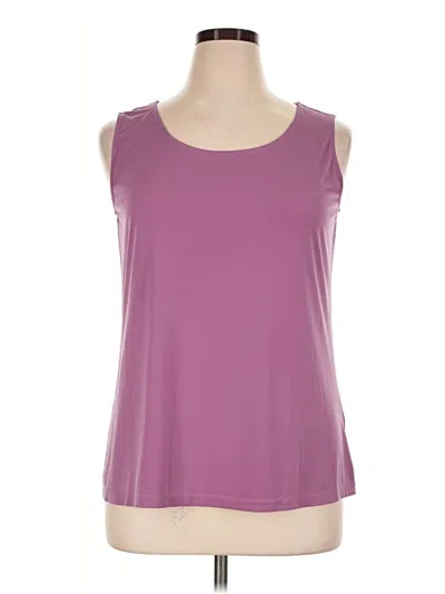 Pre-owned Susan Graver Sleeveless Top Purple Scoop Neck Tops