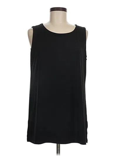 Pre-owned Susan Graver Sleeveless T-shirt In Black