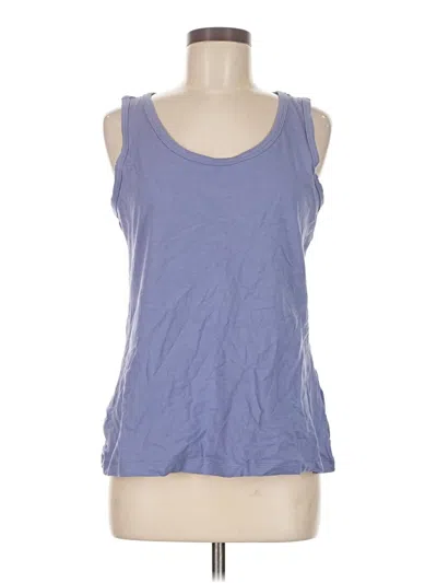 Pre-owned Susan Graver Sleeveless T-shirt In Blue