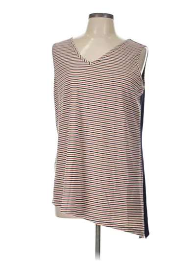 Pre-owned Susan Graver Sleeveless T-shirt In Brown