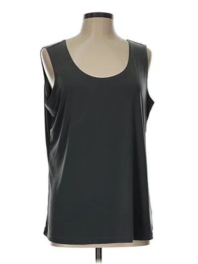 Pre-owned Susan Graver Sleeveless T-shirt In Gray