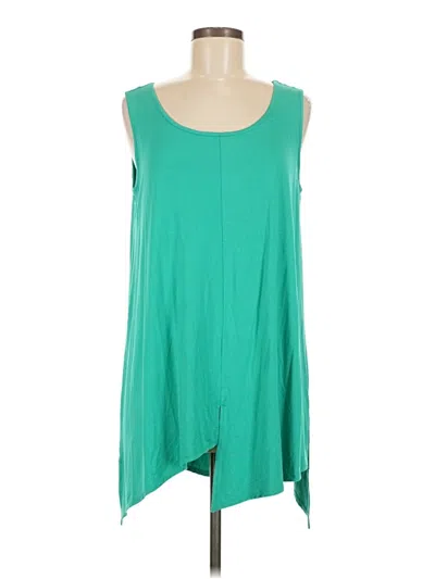 Pre-owned Susan Graver Sleeveless T-shirt In Green