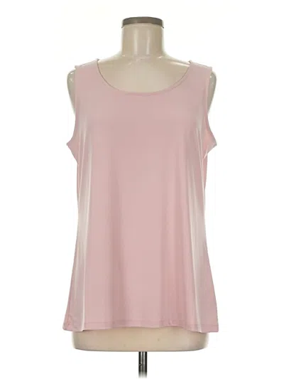Pre-owned Susan Graver Sleeveless T-shirt In Pink