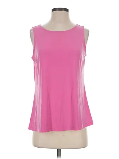 Pre-owned Susan Graver Sleeveless T-shirt In Pink