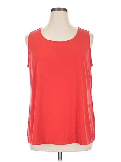 Pre-owned Susan Graver Sleeveless T-shirt In Red