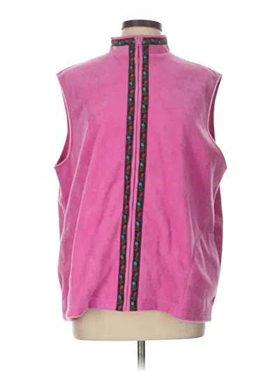 Pre-owned Susan Graver Sweater Vest In Pink