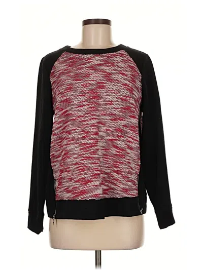 Pre-owned Susan Graver Sweatshirt In Black