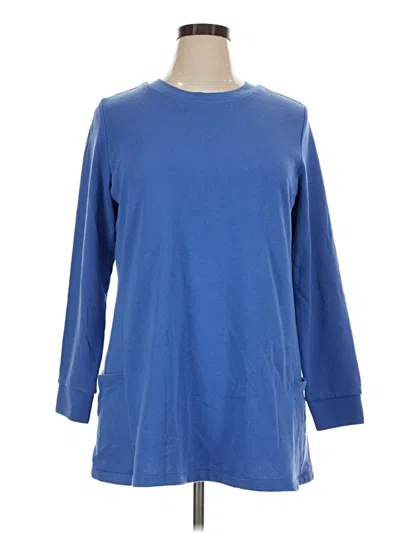 Pre-owned Susan Graver Sweatshirt In Blue