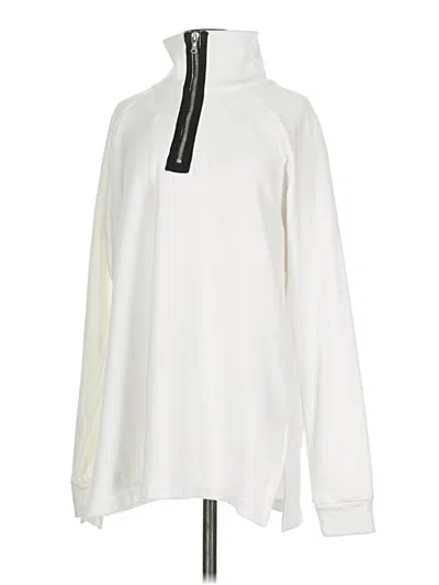 Pre-owned Susan Graver Sweatshirt In White