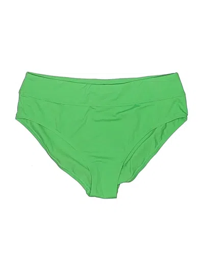 Pre-owned Susan Graver Swimsuit Bottoms In Green