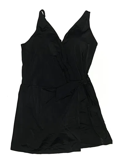 Pre-owned Susan Graver Swimsuit Cover Up In Black