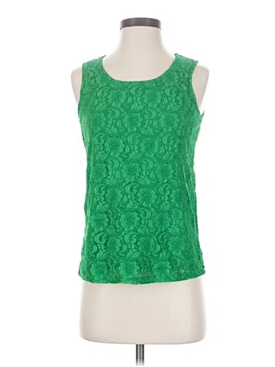 Pre-owned Susan Graver Tank Top Green Halter Neckline Tops