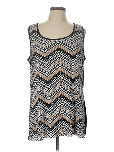 Pre-owned Susan Graver Tank Top Silver Scoop Neck Tops