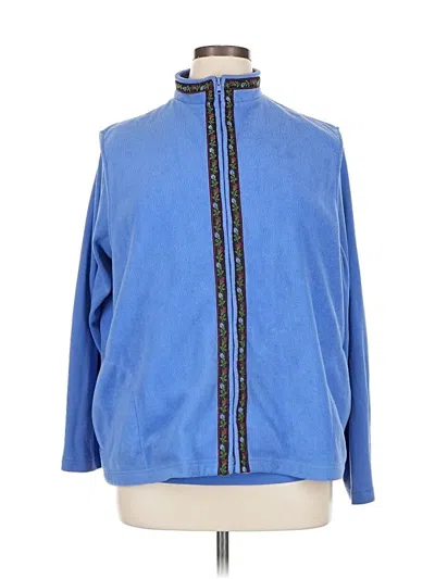 Pre-owned Susan Graver Track Jacket In Blue