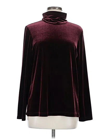 Pre-owned Susan Graver Turtleneck Sweater In Burgundy