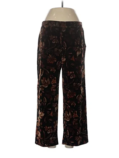 Pre-owned Susan Graver Velour Pants In Black