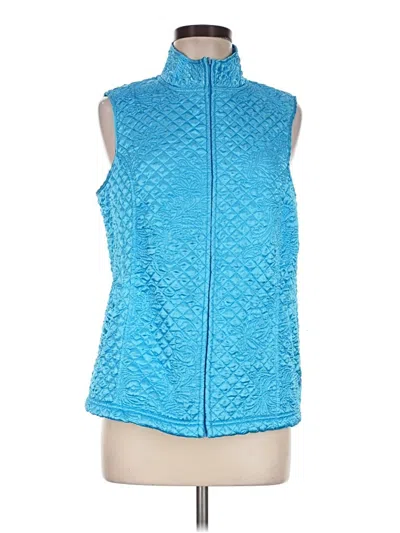 Pre-owned Susan Graver Vest In Blue