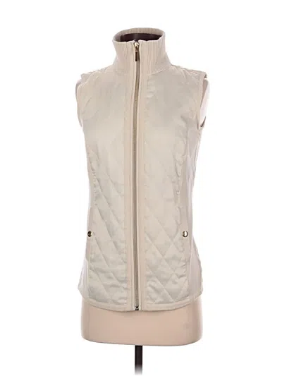 Pre-owned Susan Graver Vest In Ivory