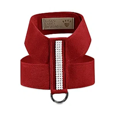 Susan Lanci Designs 3 Row Giltmore Crystals Tinkie Harness In Red