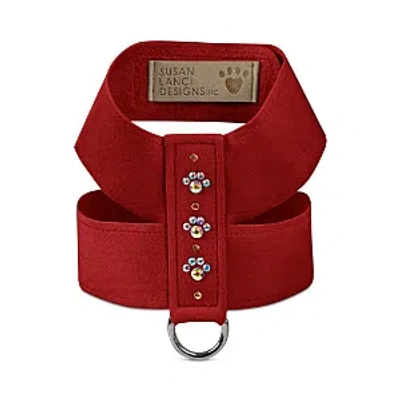 Susan Lanci Designs Crystal Paws Tinkie Harness In Red