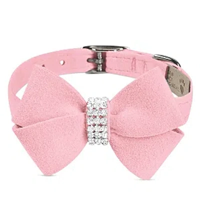 Susan Lanci Designs Nouveau Bow 1/2 Collar In Puppy Pink