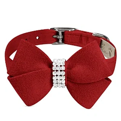 Susan Lanci Designs Nouveau Bow 1/2 Collar In Red