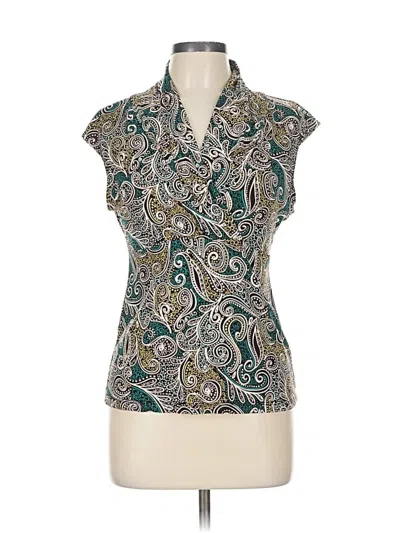 Pre-owned Susan Lawrence Sleeveless Blouse In Blue