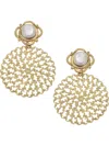 Susan Shaw Pearl Filigree Clip Earrings In Gold In Gold