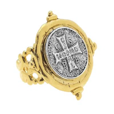 Susan Shaw Women's Gold And Silver St Benedict Ring