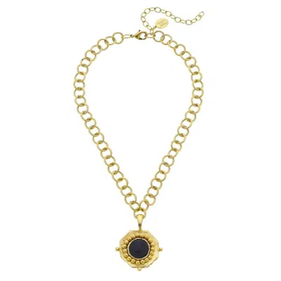 Susan Shaw Women's Onyx Becca Necklace In Gold/black