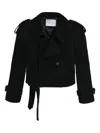 Susana Chow Natasha Belted Suede Jacket In Black