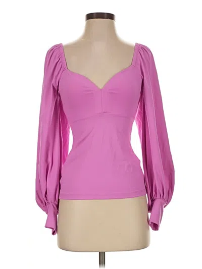 Pre-owned Susana Monaco 3/4 Sleeve Blouse In Purple