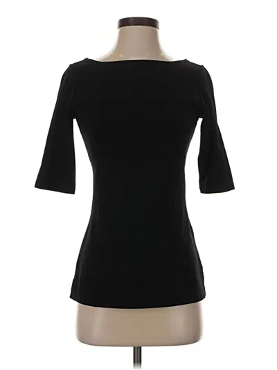 Pre-owned Susana Monaco 3/4 Sleeve Top Black Boatneck Tops