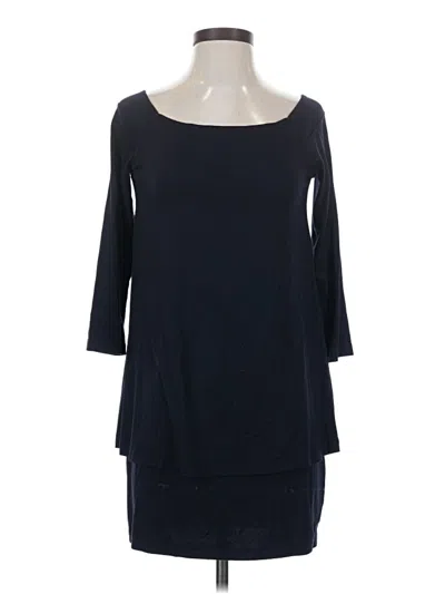 Pre-owned Susana Monaco 3/4 Sleeve Top Blue Boatneck Tops