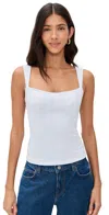 Susana Monaco Angle Strap Tank Top Sugar In Sugar