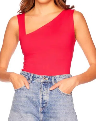 Susana Monaco Angle Strap Top In Framboise In Red