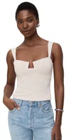 Susana Monaco Angle Wire Angle Strap Top 3 Blanched Almond