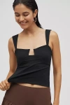 Susana Monaco Angle Wire Gathered Tank Top In Black