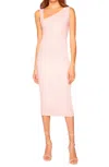 Susana Monaco Angled Strap Top Midi Dress In Nude In Pink