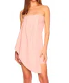 Susana Monaco Asymmetrical Pleat Tube Dress In Ballet Slipper In Multi