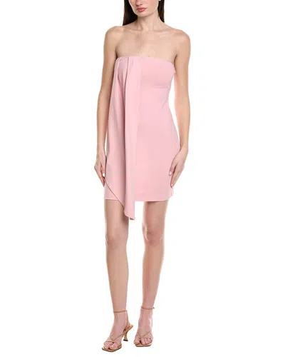 Susana Monaco Asymmetrical Pleat Tube Mini Dress In Pink