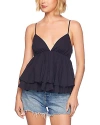 Susana Monaco Back Cutout Top In Midnight