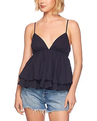 Susana Monaco Back Cutout Top In Midnight